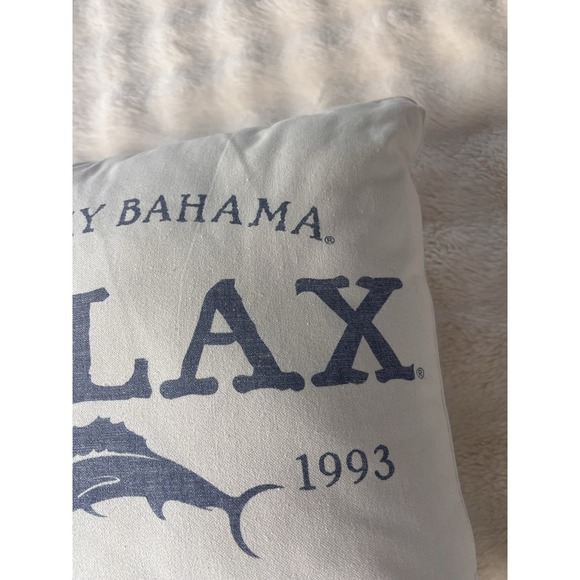Tommy Bahama Relax Throw Pillow Blue on White Swordfish Nautical Indoor Outdoor - Picture 2 of 11